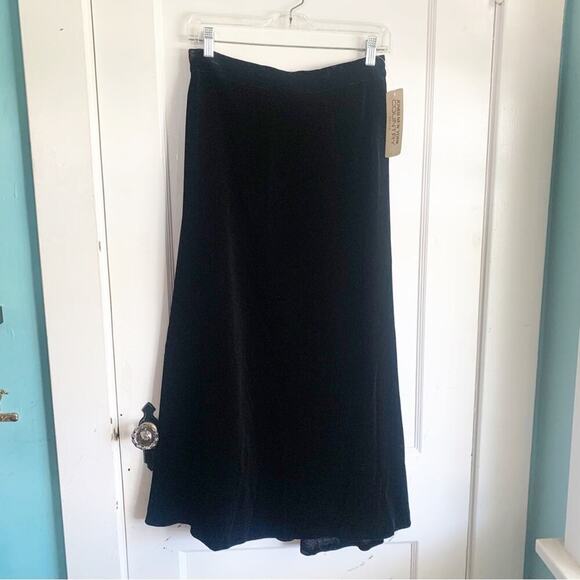 Jones New York Country Vintage Silk Blend Deadstock Gothic Velvet Maxi Skirt NWT - Picture 1 of 11